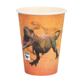 Jurassic dinosaurus bekers 8 stuks 250ml