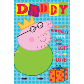 Peppa Pig kaart verjaardag Daddy