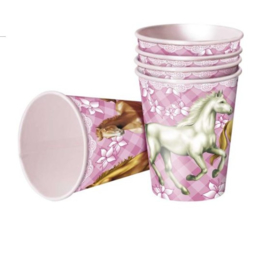 Paarden bekers 8 stuks 250ml