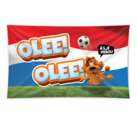 Oranje WK Loeki gevelvlag rood wit blauw 150x90cm