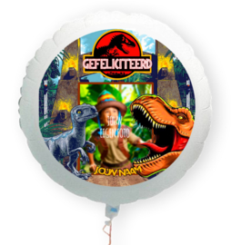 Jurassic dinosaurus eigen foto folie ballon XL 58cm
