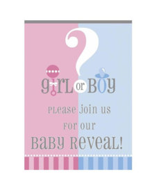 Uitnodigingen Baby Shower 8 stuks