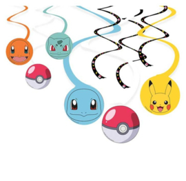 Pokemon hangdecoratie 6 stuks