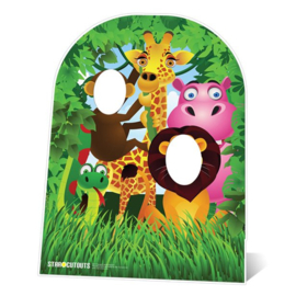 Jungle safari decoratie karton fotomoment 120x94cm