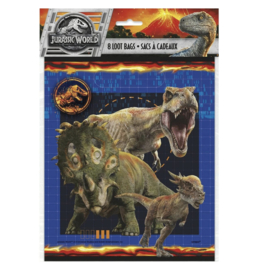 Jurassic World feestzakjes plastic 8 stuks
