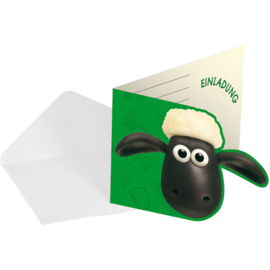 Shaun the sheep uitnodigingen 8 stuks