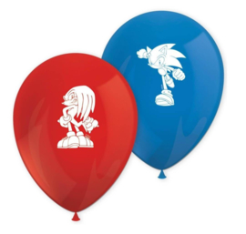 Sonic the hedgehog ballonnen 8 stuks