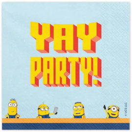 Minions servetten 20 stuks 33x33cm