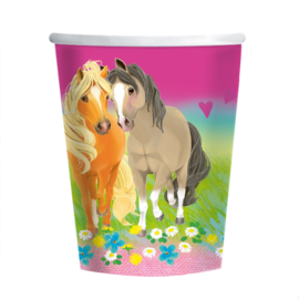 Paarden pony bekers 8 stuks 250ml