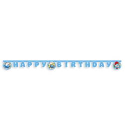 Smurfen letterslinger Happy birthday 2m