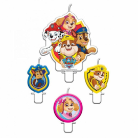 Paw Patrol kaarsjes set 4 stuks