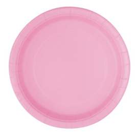 Borden roze 23 cm 8 stuks