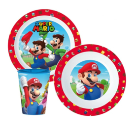 Super Mario ontbijtset plastic 3-delig