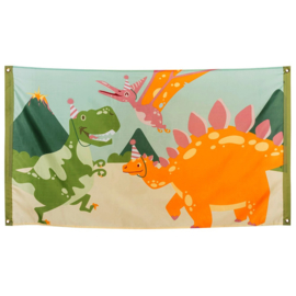 Dinosaurus vlag polyester 90x150cm