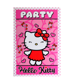 Hello Kitty uitnodigingen 5 stuks + enveloppen