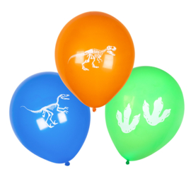 Jurassic dinosaurus ballonnen 6 stuks 25cm