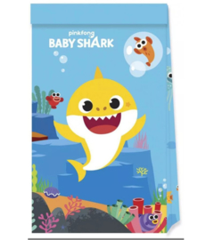 Baby Shark feestzakjes papier 4 stuks