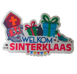Welkom Sinterklaas raamsticker 40x30cm