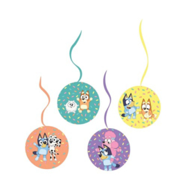 Bluey hangdecoratie 4 stuks 61cm