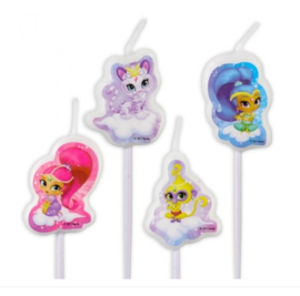 Shimmer and Shine kaarsjes 4 stuks