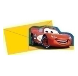 Cars McQueen uitnodigingen 6 stuks