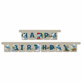 Smurfen Happy Birthday letterslinger 3m