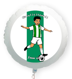 Voetbal Groningen folie ballon XL met eigen naam 58cm