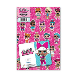 LOL Surprise cadeaupapier 2 vellen 50x70cm