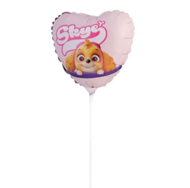 Paw Patrol Skye folie ballon op stok 23cm