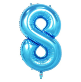 Folie ballon acht blauw 1m