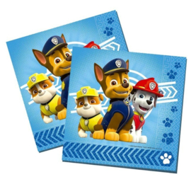 Paw Patrol servetten blauw 20st 33x33cm