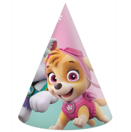 Paw Patrol Skye en Everest feesthoedjes 6 stuks