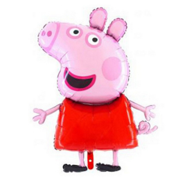 Peppa Pig folie ballon op stok 35cm