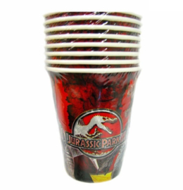 Jurassic Park 3 bekers 8st 250ml