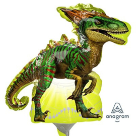 Jurassic World raptor folie ballon op stok 25cm