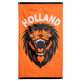Vlag brullende leeuw Holland polyester 90x150cm