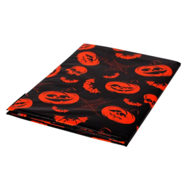 Halloween pompoenen zwart tafelkleed 140x180cm