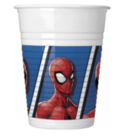 Spiderman bekers 8 stuks 200ml