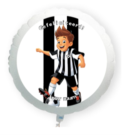 Almelo voetbal folie ballon XL met eigen naam 58cm