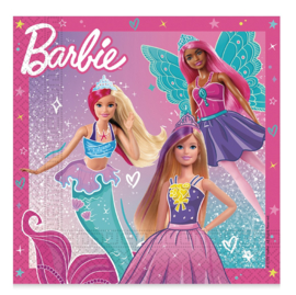 Barbie servetten 20 stuks 33x33cm