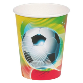 Voetbal bekers 8 stuks 266ml