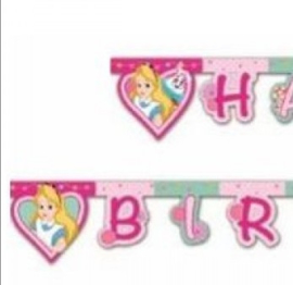 Alice in Wonderland banner Happy Birthday