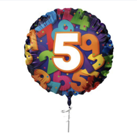 Vijf jaar heliumballon 45cm