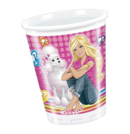 Barbie bekers plastic 8 stuks 200ml