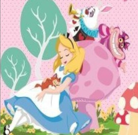 Alice in Wonderland tafelkleed 120x180cm