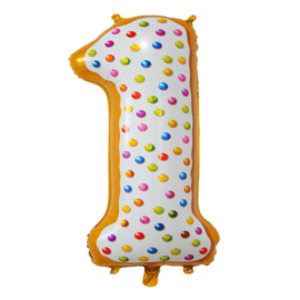 Cijfer 1 folie ballon 76cm