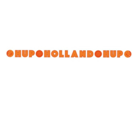 Oranje EK Hup Holland Hup letterslinger 2m