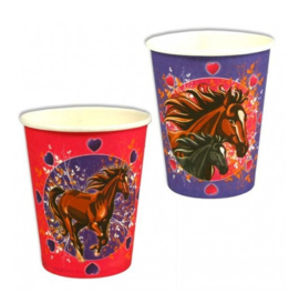 Paarden bekertjes 8 stuks 250ml