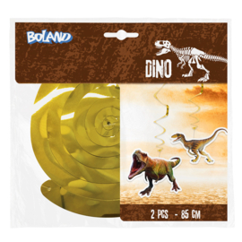Jurassic dinosaurus hangdecoratie 2 stuks 85cm
