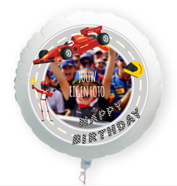 Formule 1 folie ballon XL met eigen foto 58cm